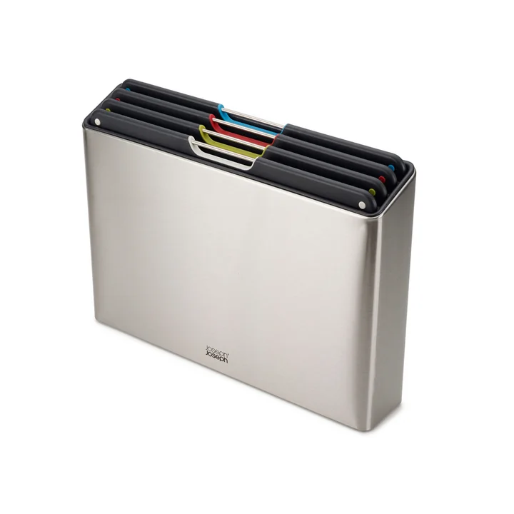 Folio Steel snijplanken, roestvrij staal (4-delig) van Joseph Joseph