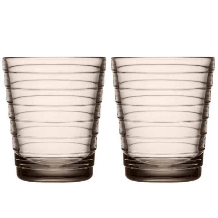 Aino Aalto Glazen beker 22 cl van Iittala in linnen (set van 2)