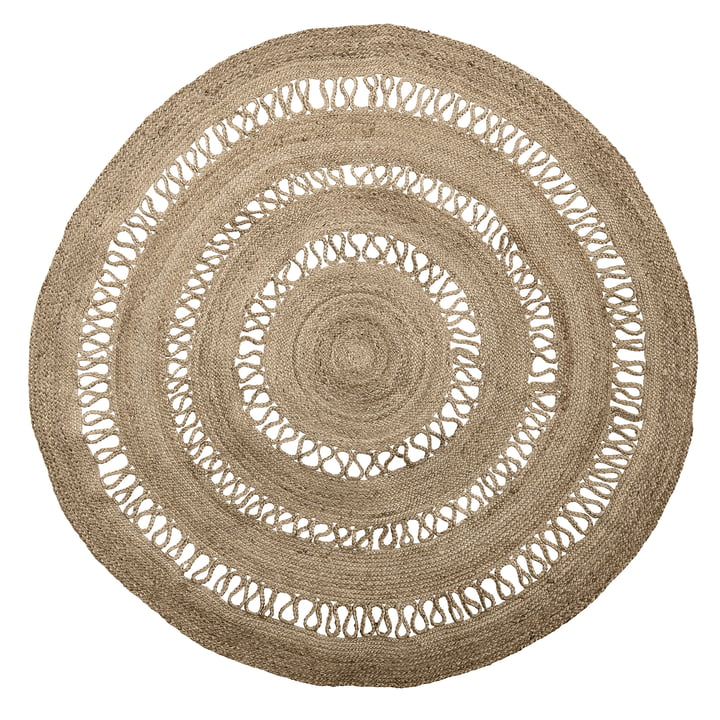 Bloomingville - tapijt van natuurlijke vezels Ø 182 cm, jute