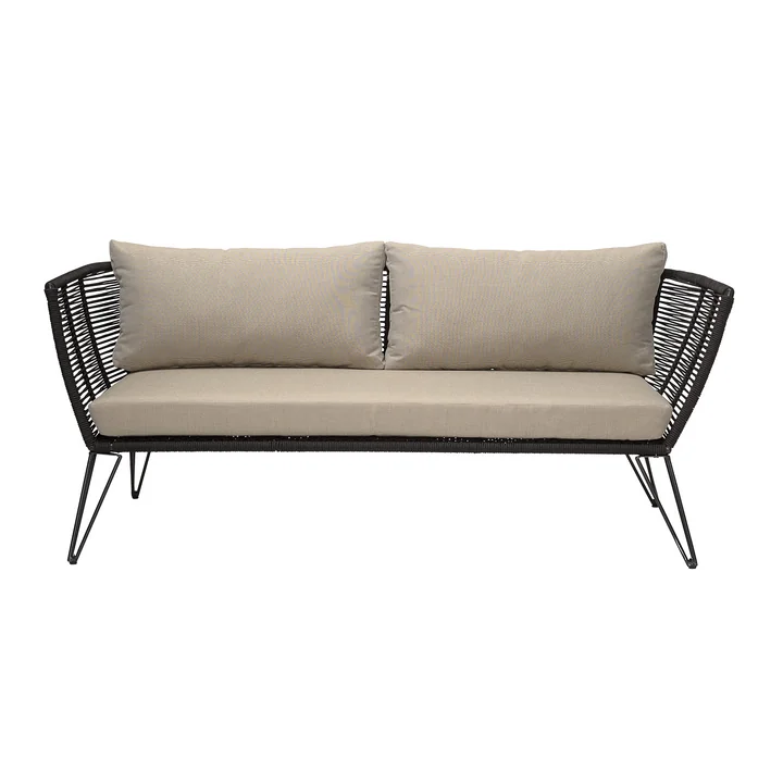 Mundo Sofa met kussen, zwart/beige van Bloomingville