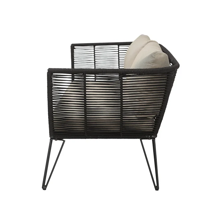 Mundo Sofa met kussen, zwart/beige van Bloomingville