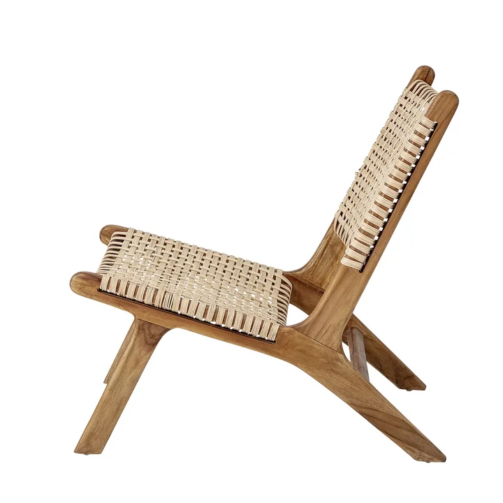 Keila Lounge Chair door Bloomingville in Teak / Rattan