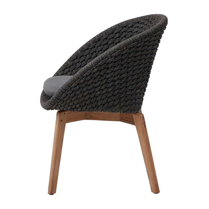 Peacock Fauteuil, teak / donkergrijs van Cane-line