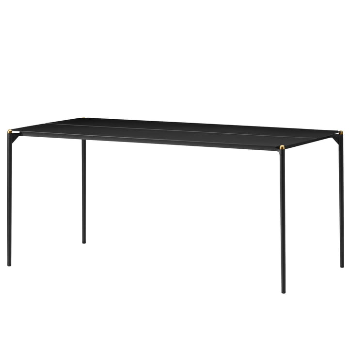Novo tafel 160 x 80 cm van AYTM in zwart / goud
