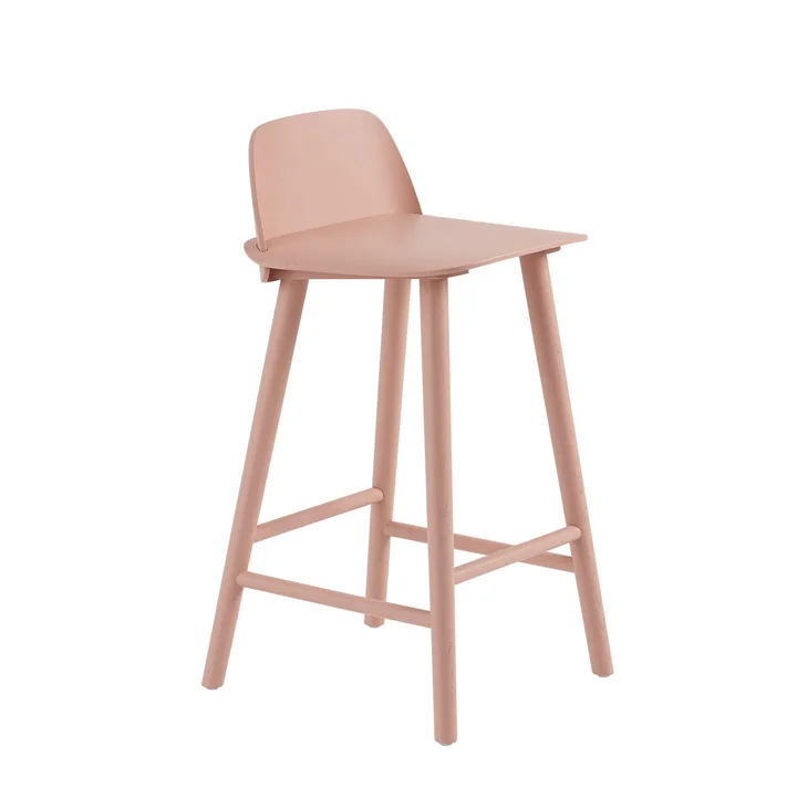Nerd Barkruk H 65 cm vanaf Muuto in tan rose
