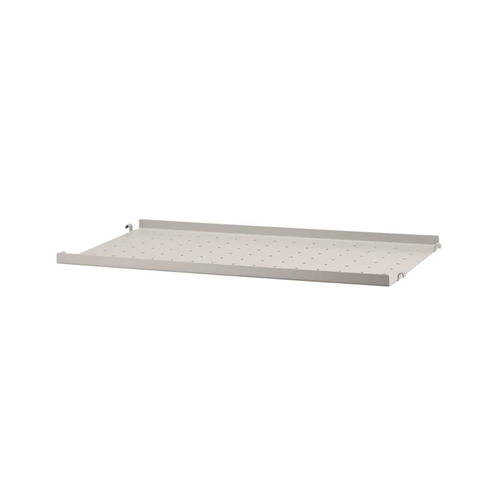 Metalen plank met lage rand 58 x 30 cm van String in beige