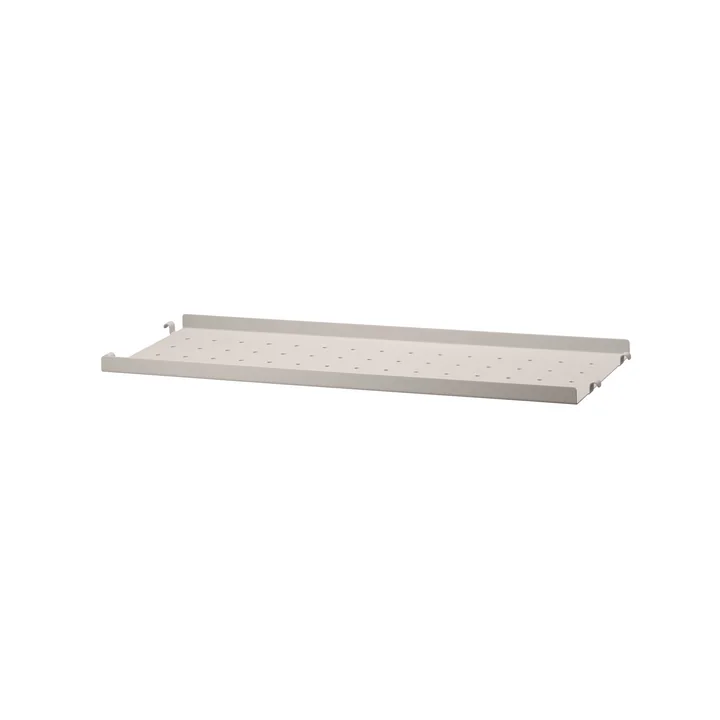 Metalen plank met lage rand 58 x 20 cm van String in beige