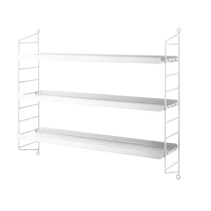 Pocket Metaal van String in wit