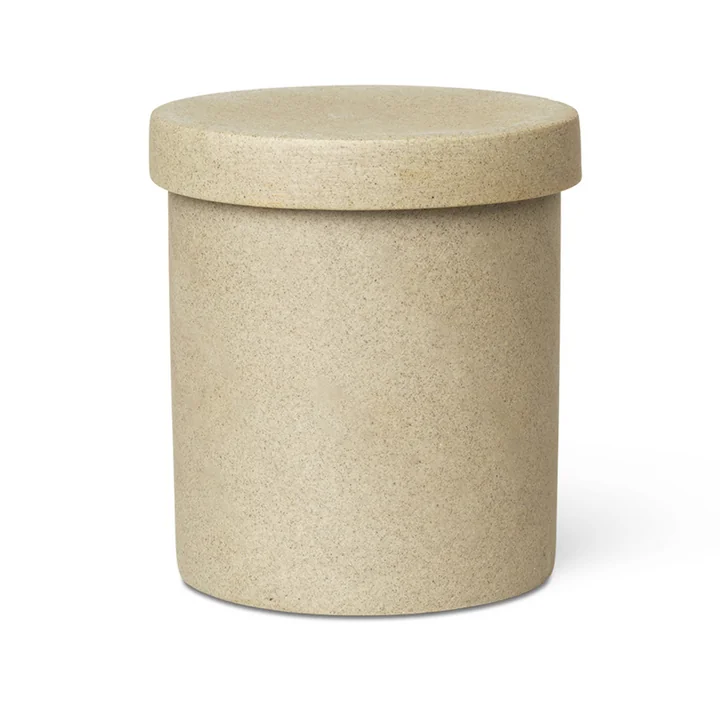 Bon Accessoires Opbergdoos groot van Ferm Living in beige/zwart