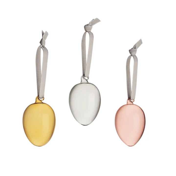 Paaseieren van glas, meerkleurig (set van 3) door Iittala