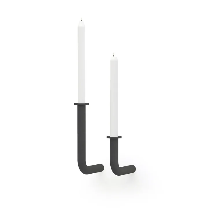Frederik Roijé - Wall of Flame Kandelaarset, donkergrijs