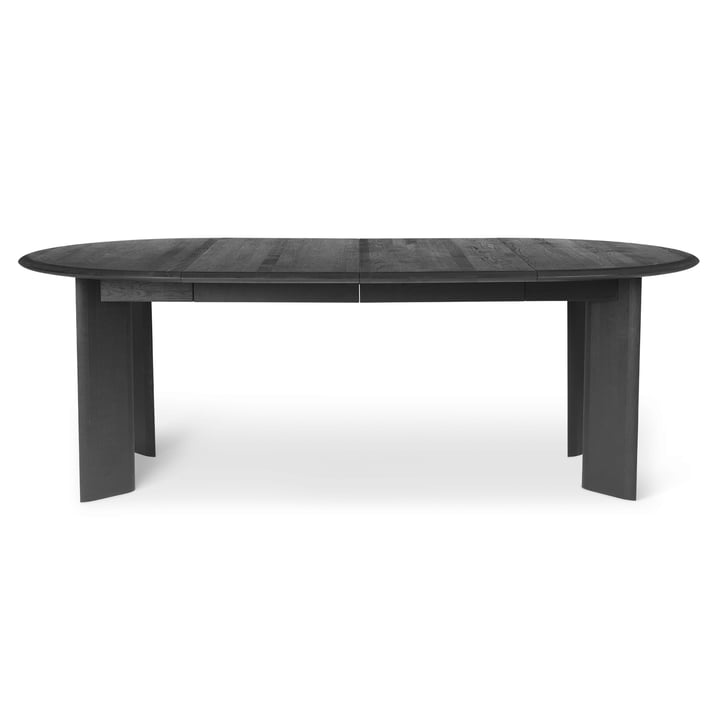 Bevel Uitschuifbare tafel van Ferm Living in zwart geolied eikenhout