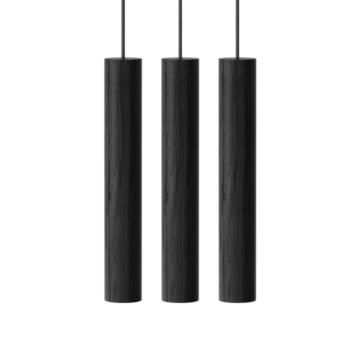 Chimes Cluster 3 LED hanglamp, Ø 3 x 22 cm, zwart by Umage