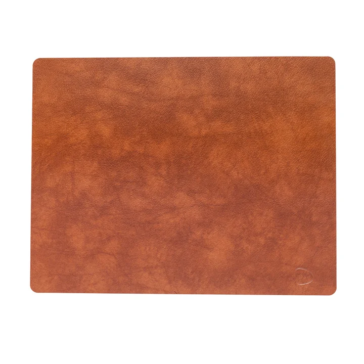 Placemat Square L 35 x 45 cm, Bull cognac van Lind DNA