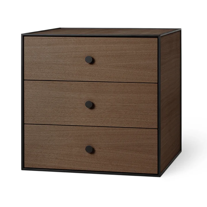 Frame 49 Audo met 3 laden uit gerookte eik