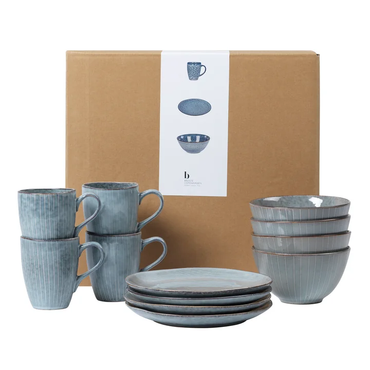 Scandinavisch servies ontbijtset, zee van Broste Copenhagen