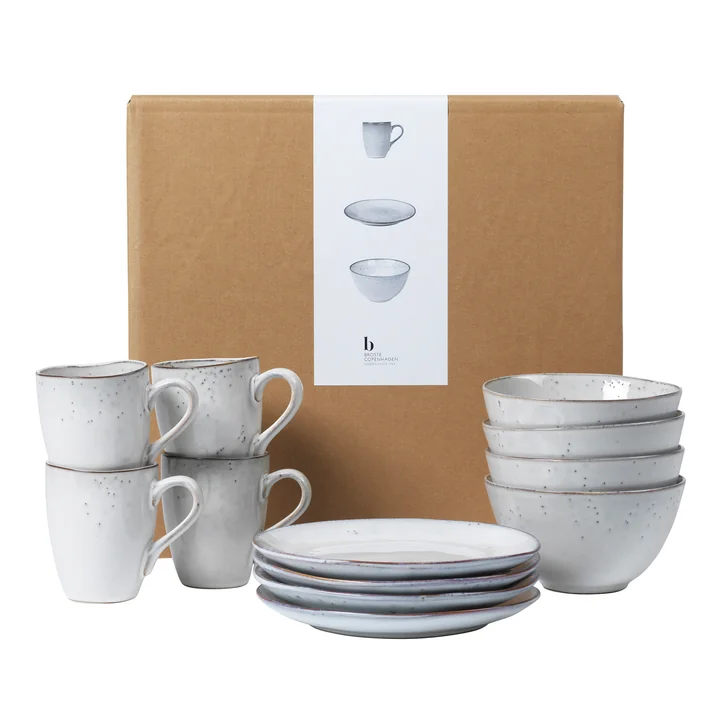 Scandinavisch servies ontbijtset, zand van Broste Copenhagen