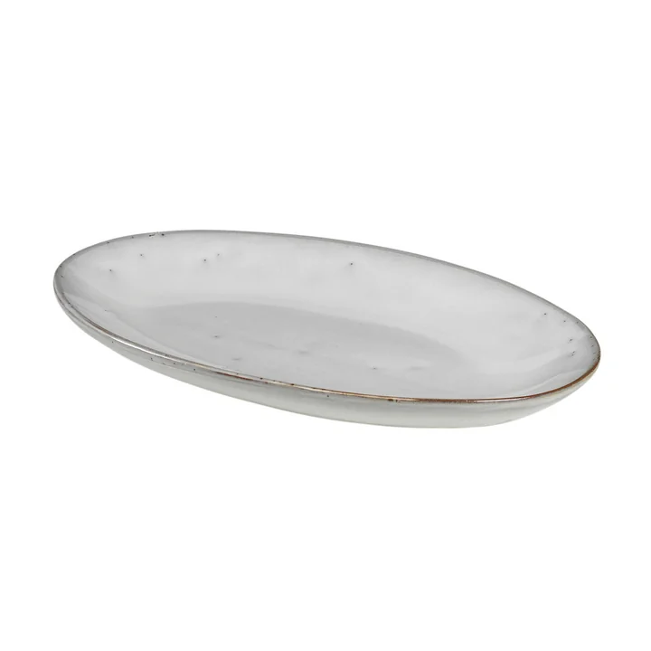 Nordic serveerschaal ovaal S, 22 x 13,6 cm, sand van Broste Copenhagen