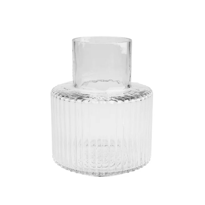 Ripple Vaas Ø 17 x H 21 cm, transparant van Collection