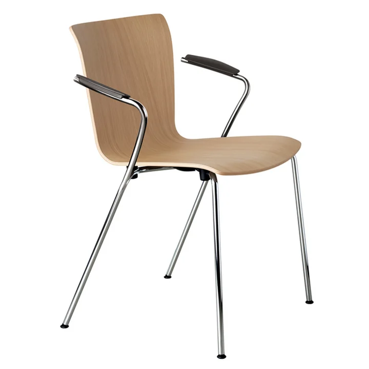 Vico Duo fauteuil van Fritz Hansen in eiken / chroom