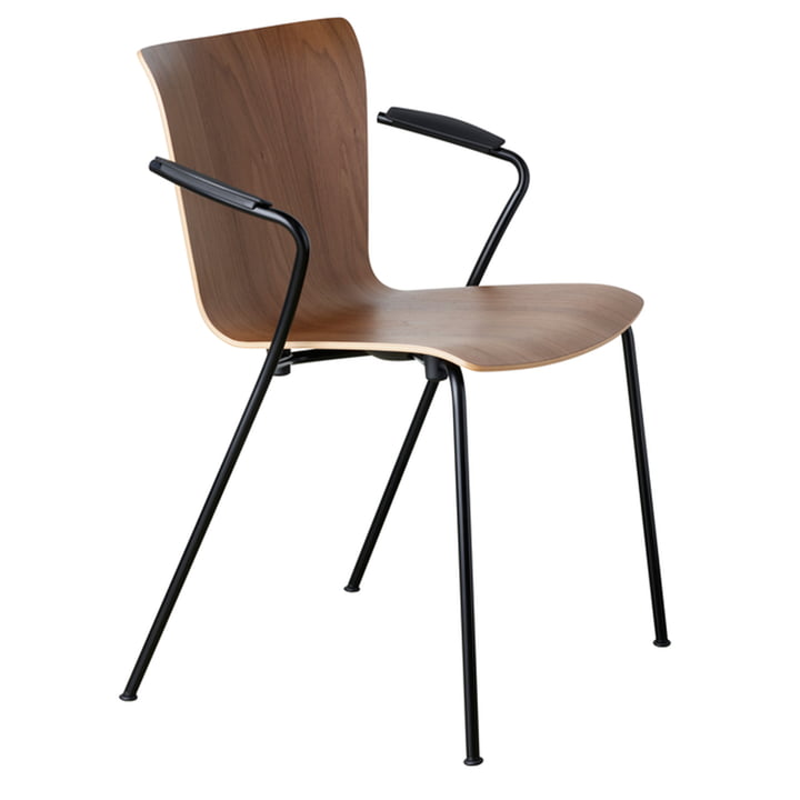 Vico Duo fauteuil van Fritz Hansen in walnoot / zwart