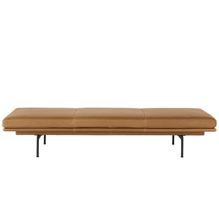 Outline Daybed Verfijn lederen cognac van Muuto