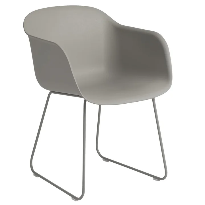 Fiber Fauteuil Sledevoet, grijs door Muuto