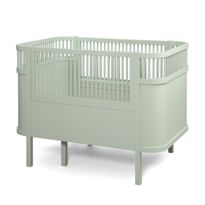 Het Sebra bed Baby & Junior van binnenuit Sebra mist green