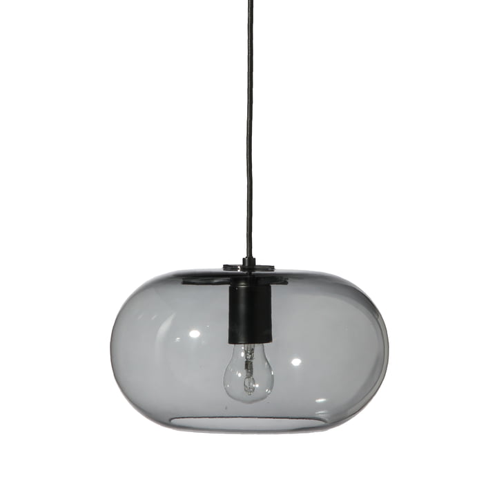 Kobe hanglamp Ø 30 cm, glazen rook / zwart van Frandsen