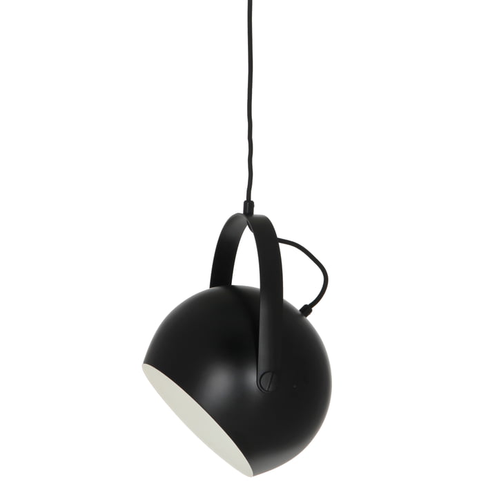 Ball Hanglamp met handvat Ø 19 cm, zwart / wit van Frandsen