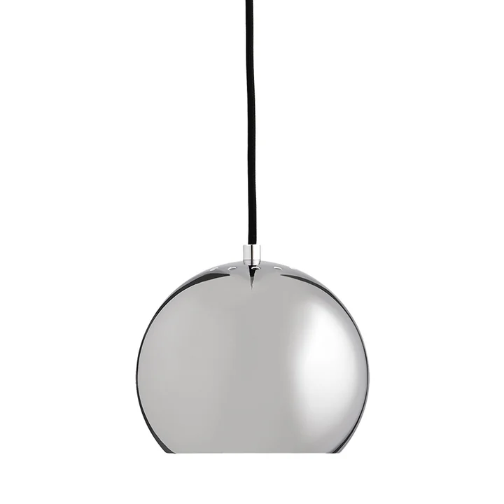 Ball Hanglamp Ø 18 cm, chroom / wit van Frandsen