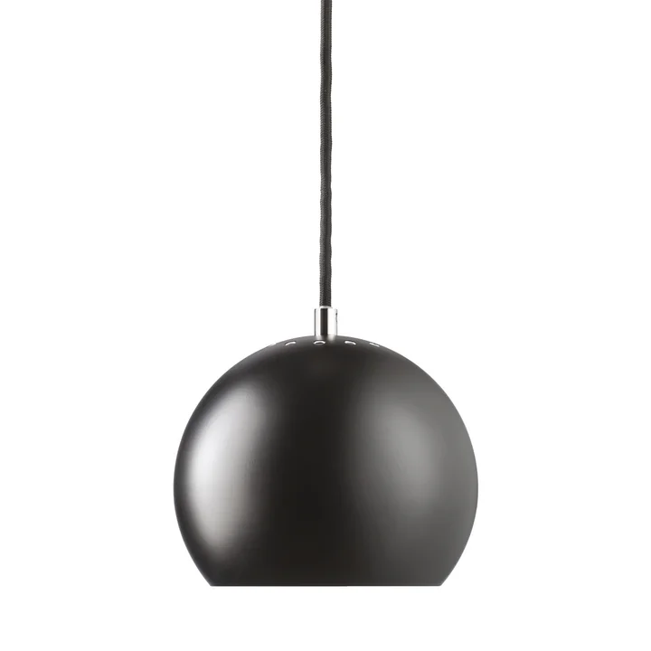 Ball Hanglamp Ø 18 cm, zwart mat / wit van Frandsen