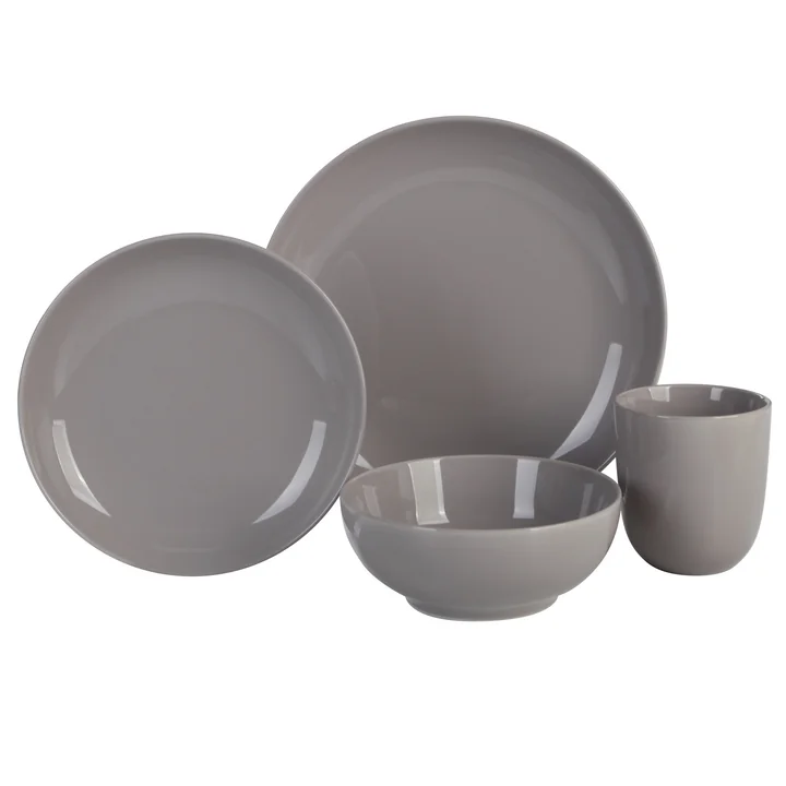 Mix & Match servies set, 4 Collection, grijs uit de Collection