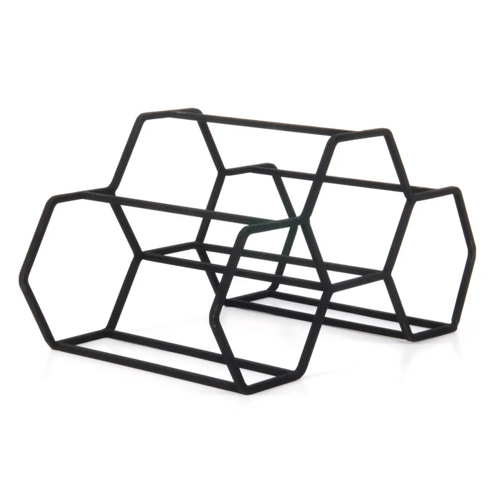 Pico flessenrek voor 3 flessen, zwart van XLBoom