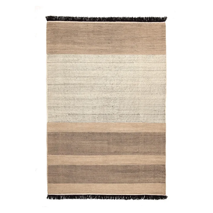 Tres Stripes 200 x 300 cm van nanimarquina in zwart