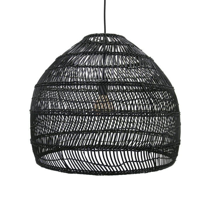 Wicker Hanglamp M Ø 60 x H 50 cm van HKliving in zwart