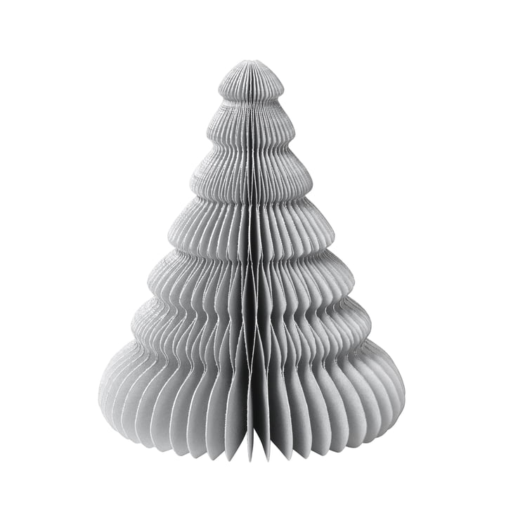 Paper Christmas Tree Decoratie, Ø 13 x H 15 cm, zilver van Broste Copenhagen