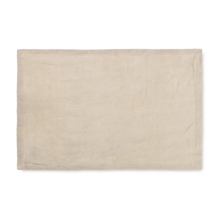 Linnen placemat, 50 x 30 cm, naturel (set van 2) door Ferm Living