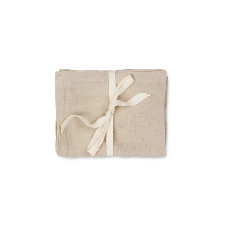 Linen Servetten, 45 x 45 cm, natural (set van 2) by Ferm Living