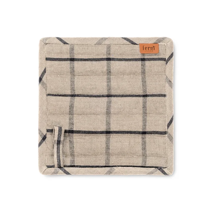 Hale pannenlappen, zand / zwart (set van 2) van Ferm Living