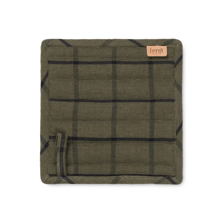 Hale pannenlappen, groen / zwart (set van 2) van Ferm Living