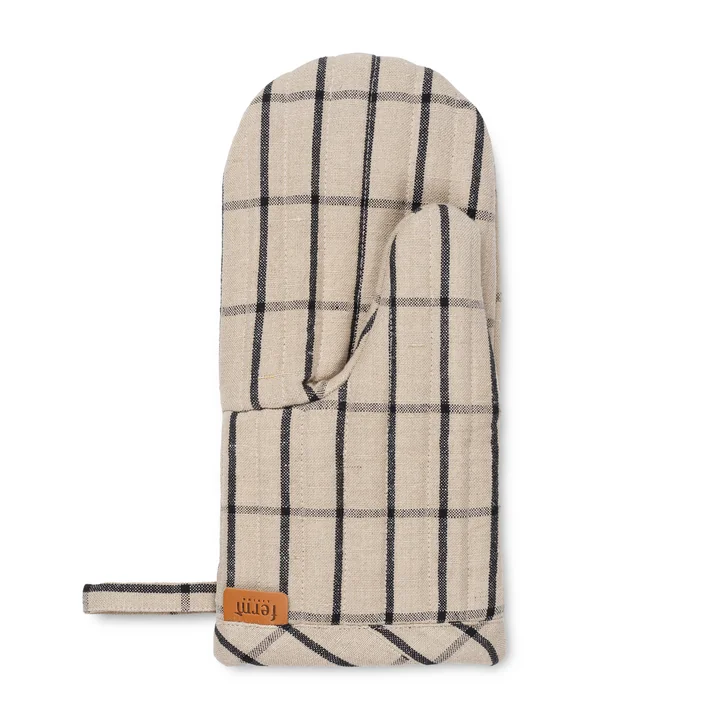 Hale ovenwant, zand / zwart van Ferm Living