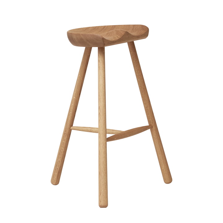 Shoemaker Chair, Nr. 68, eikenhout wit gepigmenteerd met Form & Refine