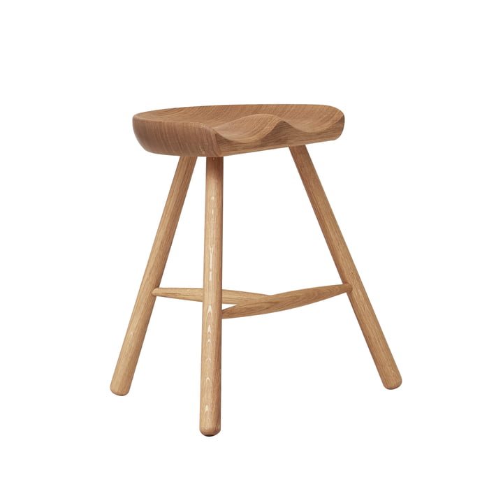Shoemaker Chair, Nr. 49, eikenhout wit gepigmenteerd met Form & Refine