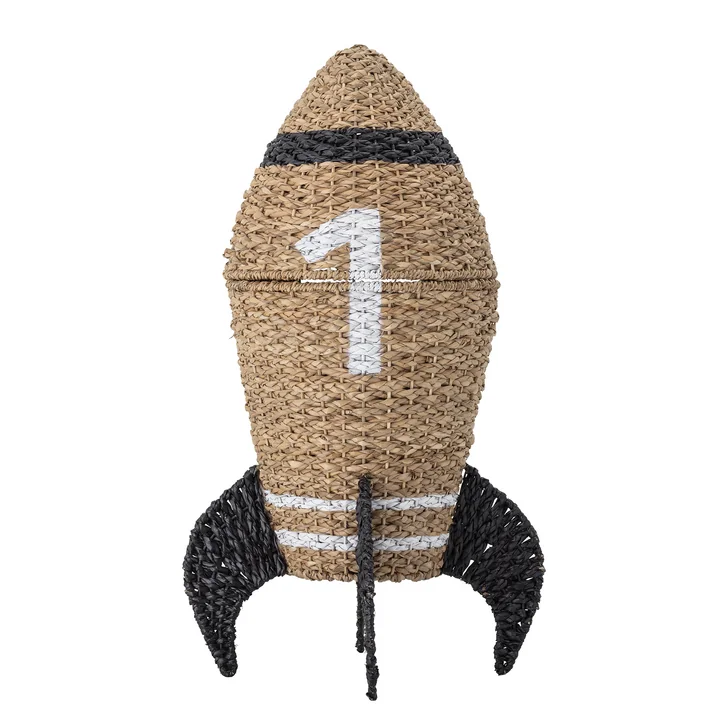 Cosmina zeewiermand met deksel, Ø 40 x H 68,5 cm, zwart van Bloomingville