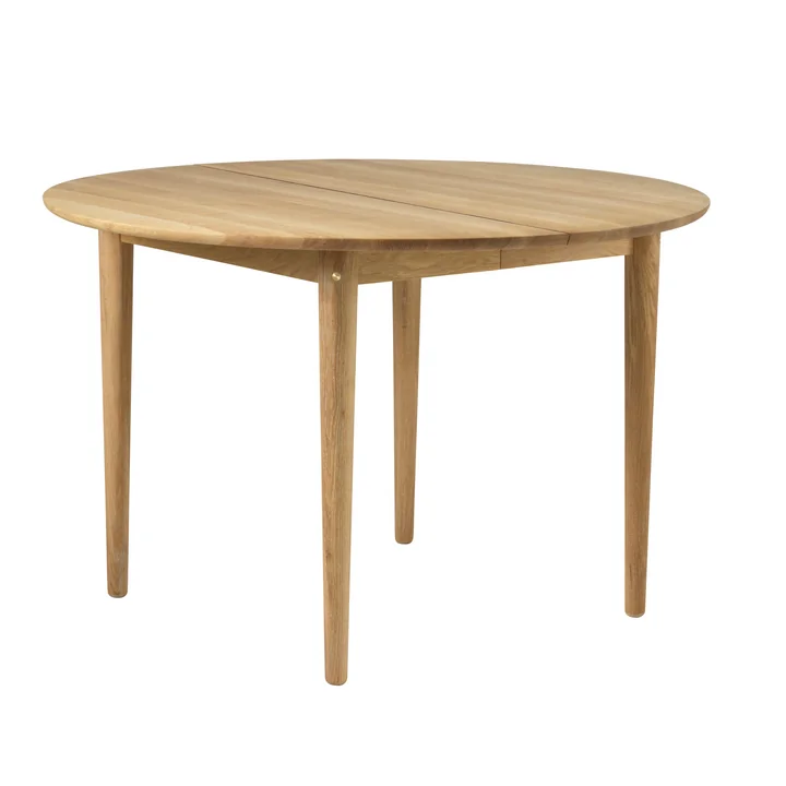 C62E eettafel Ø 115 cm, natuurlijk eiken van FDB Møbler