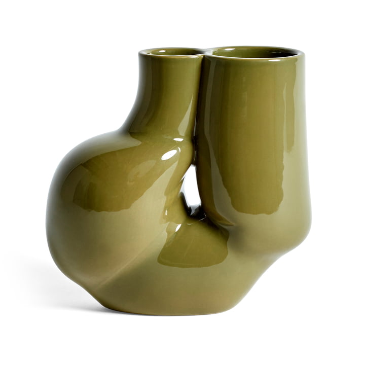 W & S Chubby Vase, olijfgroen van Hay .