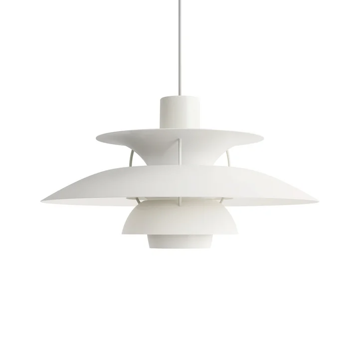 PH 5 hanglamp, monochroom wit van Louis Poulsen .
