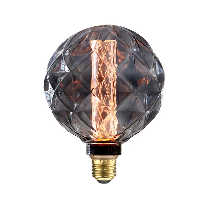 LED Romb, E27 / 3,5 W, Smoke Glas van NUD Collection