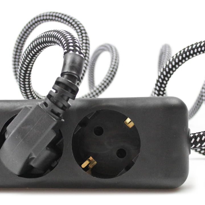 Verlengsnoer 3-voudig stopcontact, Black Market (TT-91) van NUD Collection